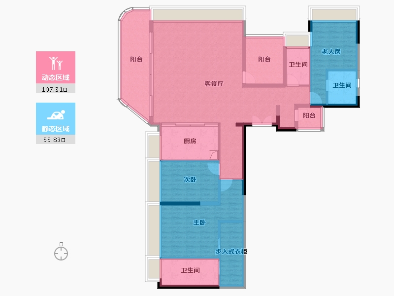 广东省-佛山市-城发·悦城峯境-147.78-户型库-动静分区