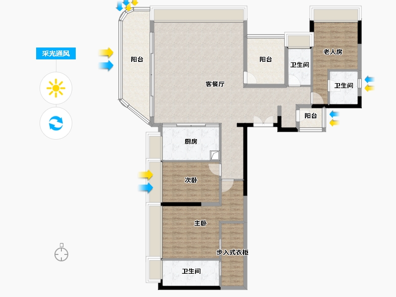 广东省-佛山市-城发·悦城峯境-147.78-户型库-采光通风