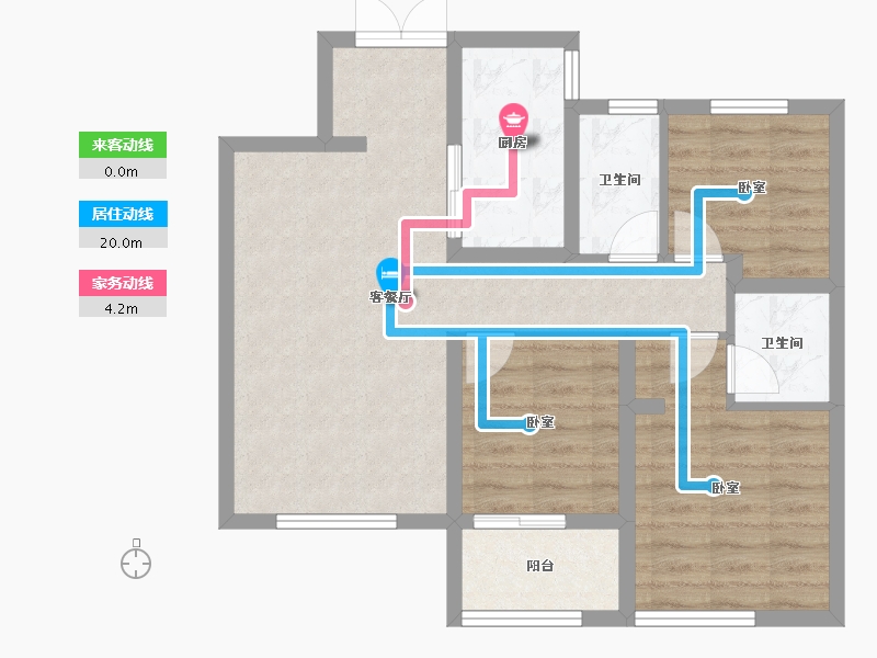 河北省-邢台市-为福万和中心-70.33-户型库-动静线