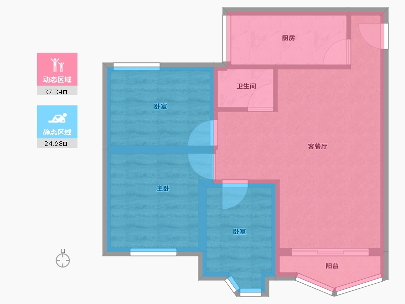 广东省-深圳市-翠榕花园-54.87-户型库-动静分区