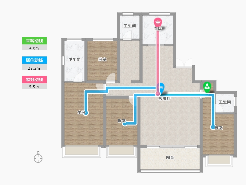 陕西省-西安市-高科丝路嘉境-133.05-户型库-动静线