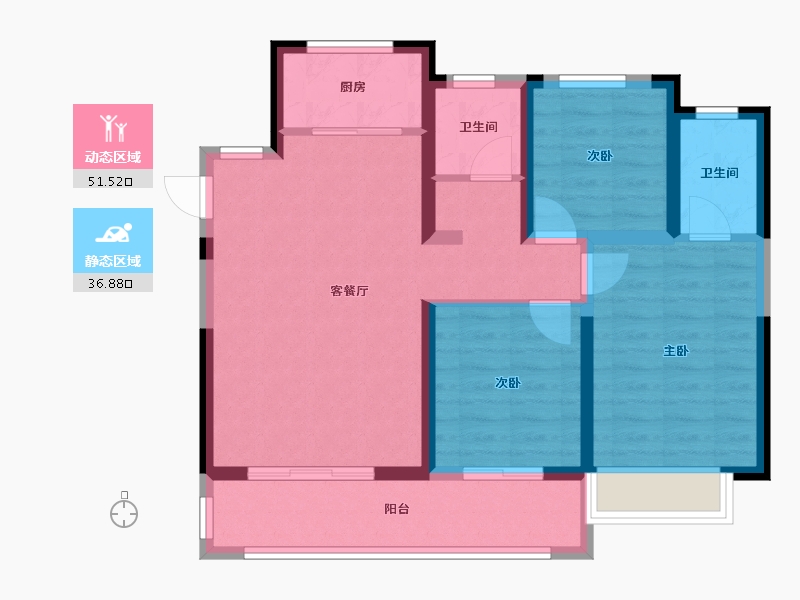 山西省-晋城市-上和-88.12-户型库-动静分区