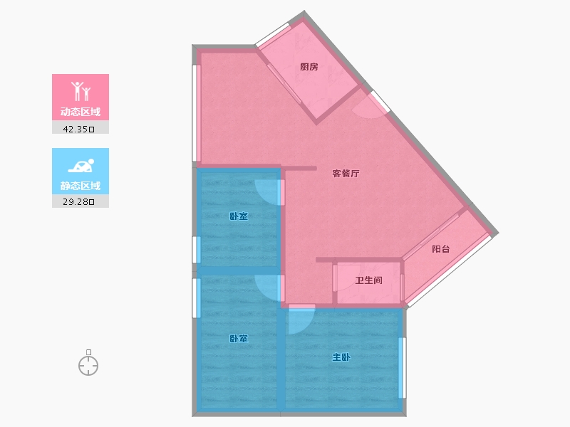 广东省-深圳市-东安花园-63.58-户型库-动静分区