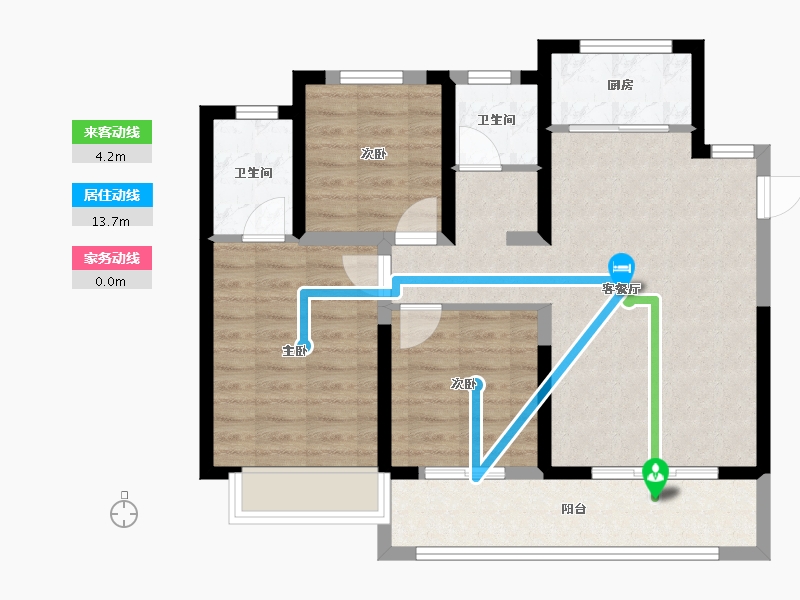 山西省-晋城市-上和逸景-88.12-户型库-动静线