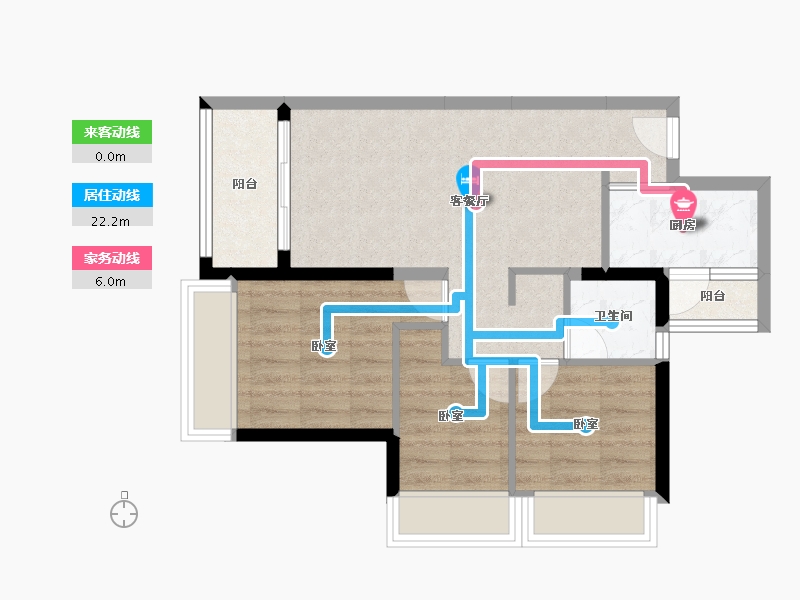 广东省-深圳市-宏发悦见公园里-59.06-户型库-动静线