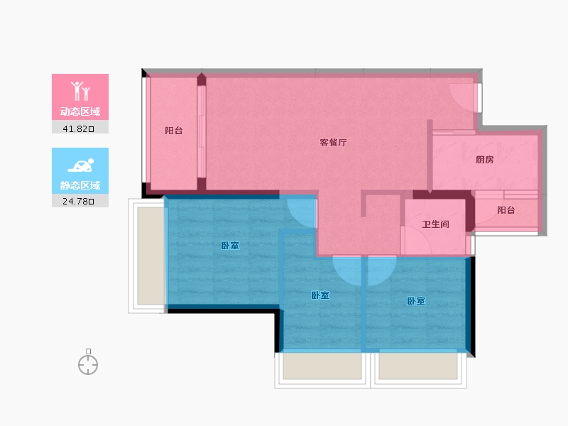 广东省-深圳市-宏发悦见公园里-59.06-户型库-动静分区