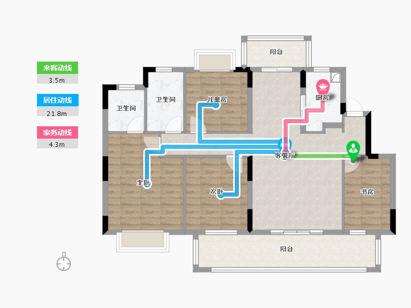 广西壮族自治区-南宁市-联发臻境-103.00-户型库-动静线