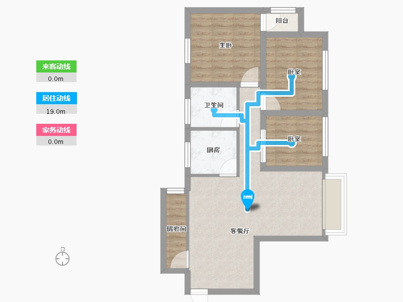 广东省-深圳市-华丽花园-65.30-户型库-动静线