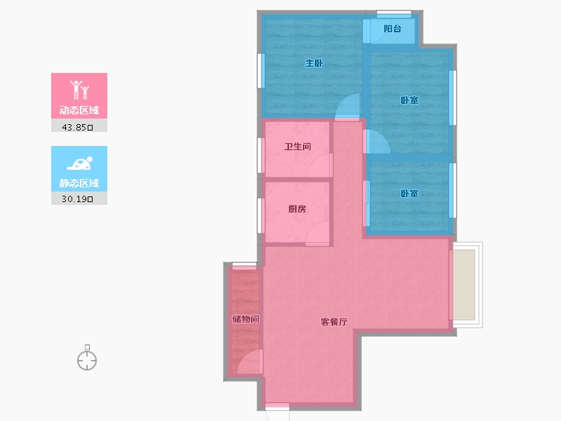 广东省-深圳市-华丽花园-65.30-户型库-动静分区