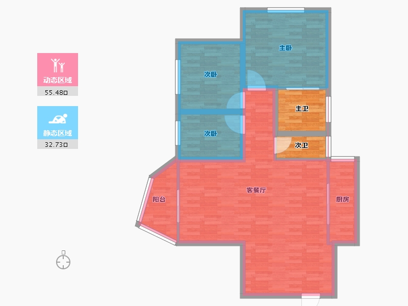 广东省-深圳市-华丽花园-86.93-户型库-动静分区