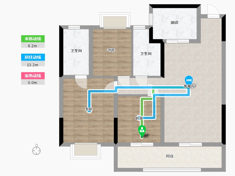 江苏省-南京市-新生圩宝龙广场-87.94-户型库-动静线