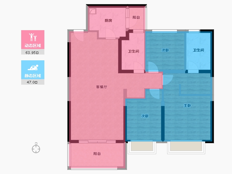 河南省-开封市-恒大未来城-99.20-户型库-动静分区