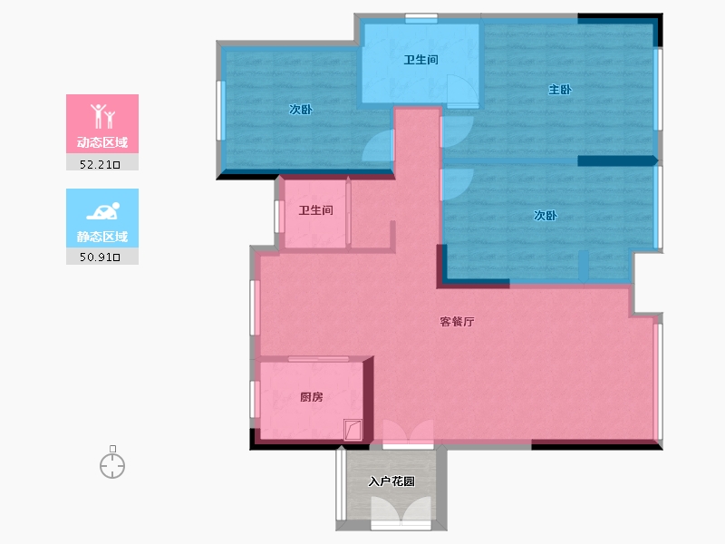 湖北省-襄阳市-东津世纪城20区-93.14-户型库-动静分区