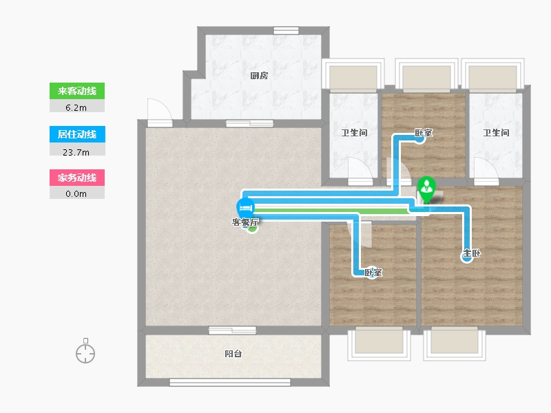 江苏省-苏州市-澄阳四季云庭-97.69-户型库-动静线