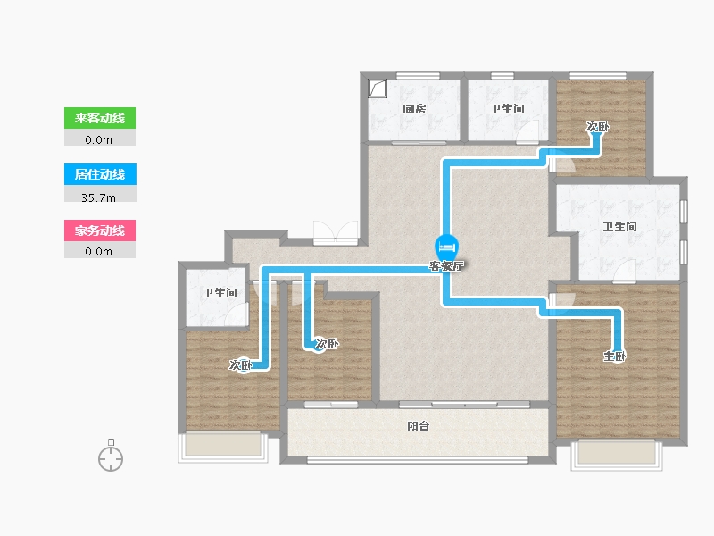 江苏省-南京市-秦淮金茂府-156.00-户型库-动静线