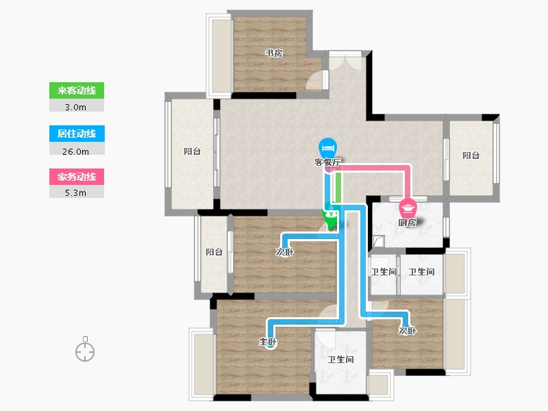 湖南省-永州市-步步高新天地-118.24-户型库-动静线