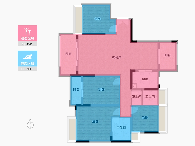 湖南省-永州市-步步高新天地-118.24-户型库-动静分区