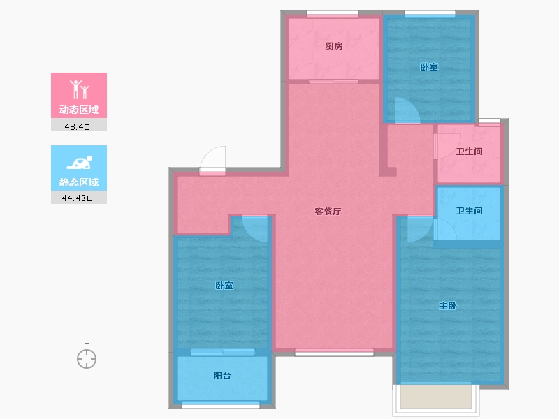 河北省-邢台市-为福万和中心-82.54-户型库-动静分区