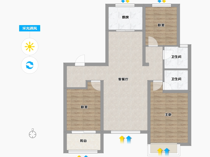 河北省-邢台市-为福万和中心-82.54-户型库-采光通风