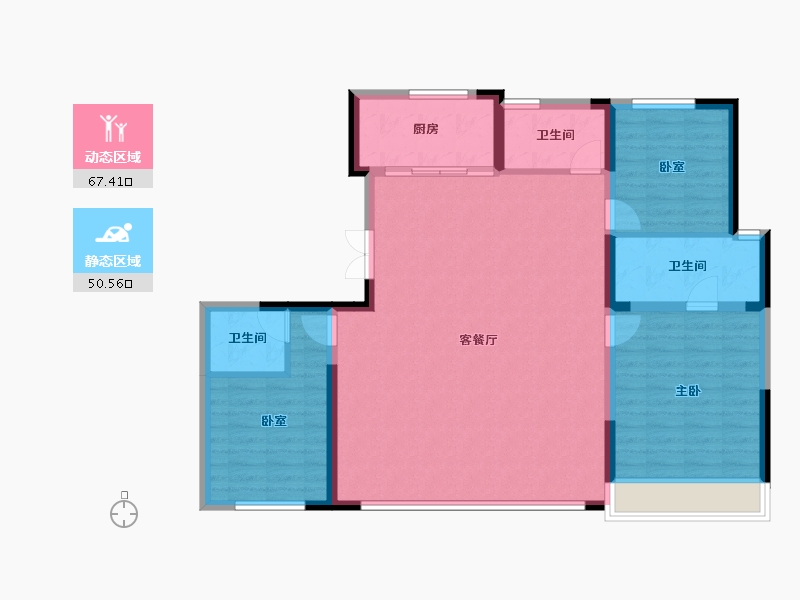 河北省-邯郸市-宣和和玺天著-107.54-户型库-动静分区