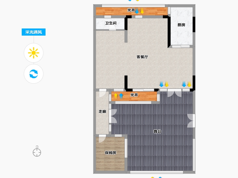 山东省-泰安市-光明智谷-129.59-户型库-采光通风