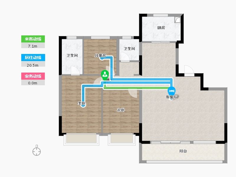 浙江省-杭州市-绿园-240.00-户型库-动静线