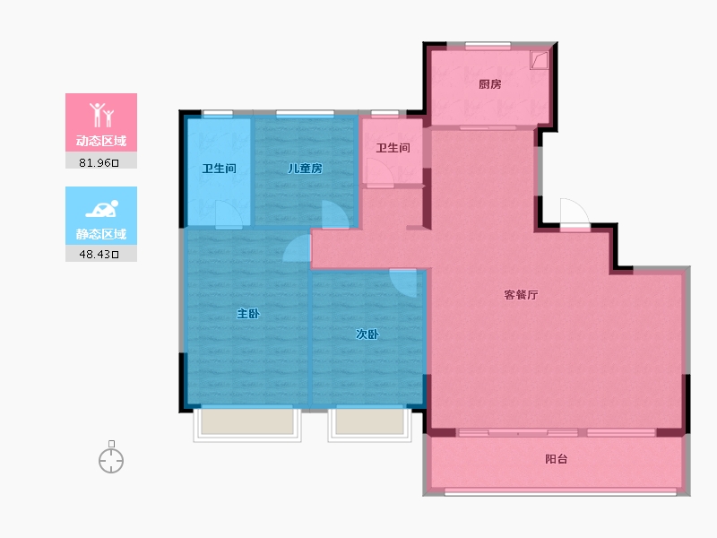 浙江省-杭州市-绿园-240.00-户型库-动静分区