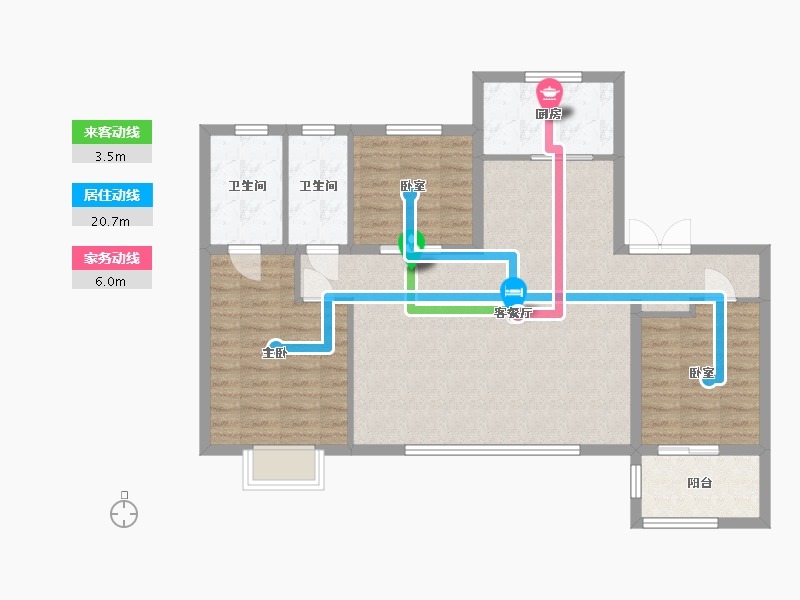 河北省-邢台市-为福万和中心-95.35-户型库-动静线