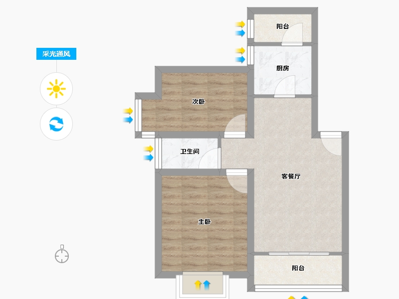 广东省-深圳市-理想家园-51.96-户型库-采光通风