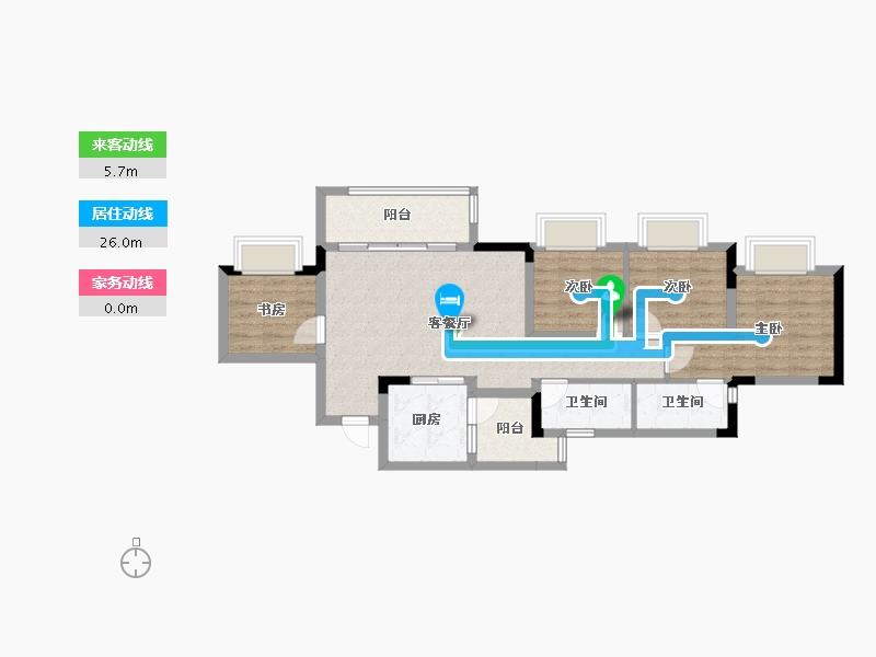 重庆-重庆市-中国铁建山语桃源-80.25-户型库-动静线