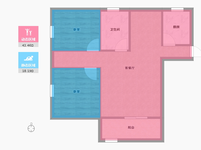 广东省-深圳市-金城华庭-55.42-户型库-动静分区