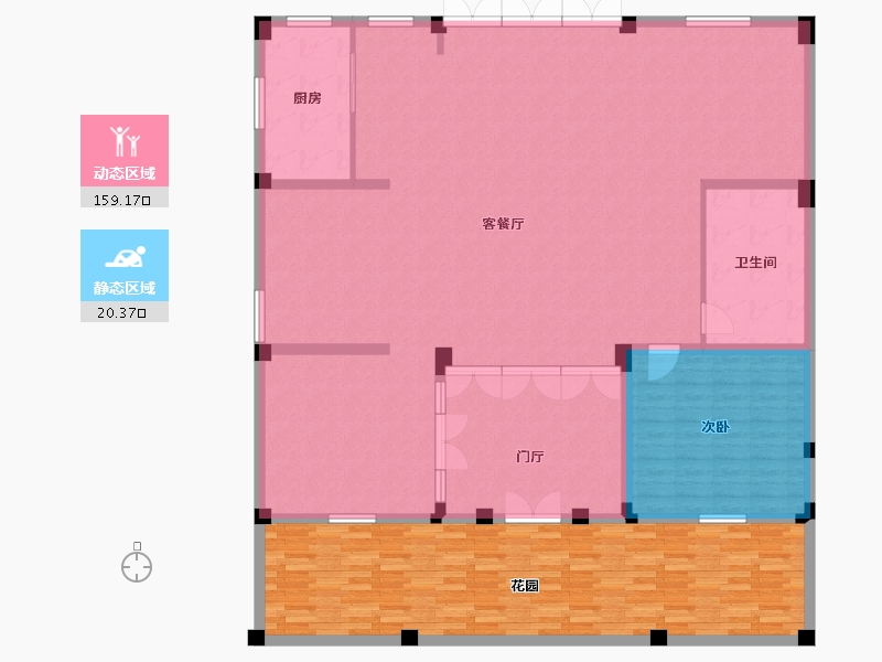 上海-上海市-高阳新里-207.99-户型库-动静分区