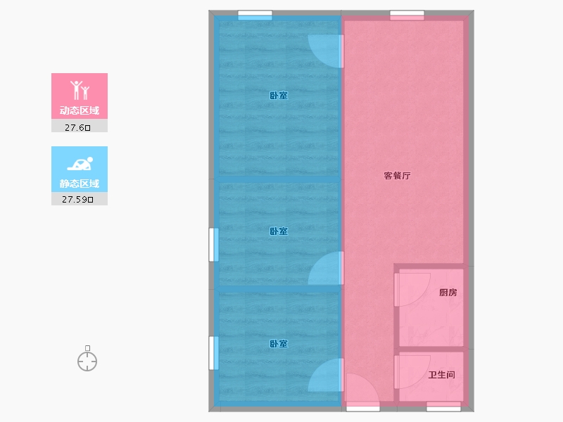 广东省-深圳市-松泉公寓-49.78-户型库-动静分区