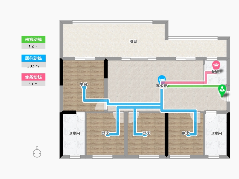 四川省-宜宾市-远达·时代公园城-107.35-户型库-动静线