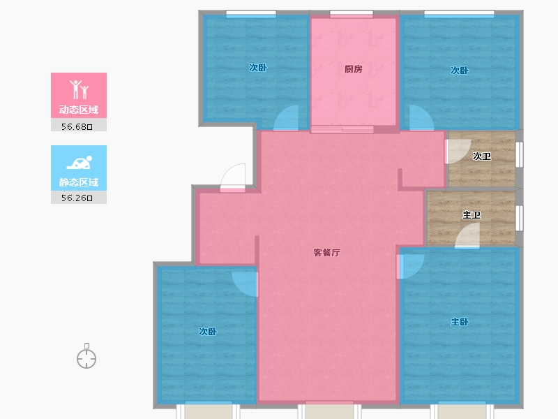 北京-北京市-招商璀璨公元-112.00-户型库-动静分区