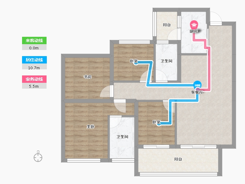 广西壮族自治区-南宁市-保利锦上-86.77-户型库-动静线