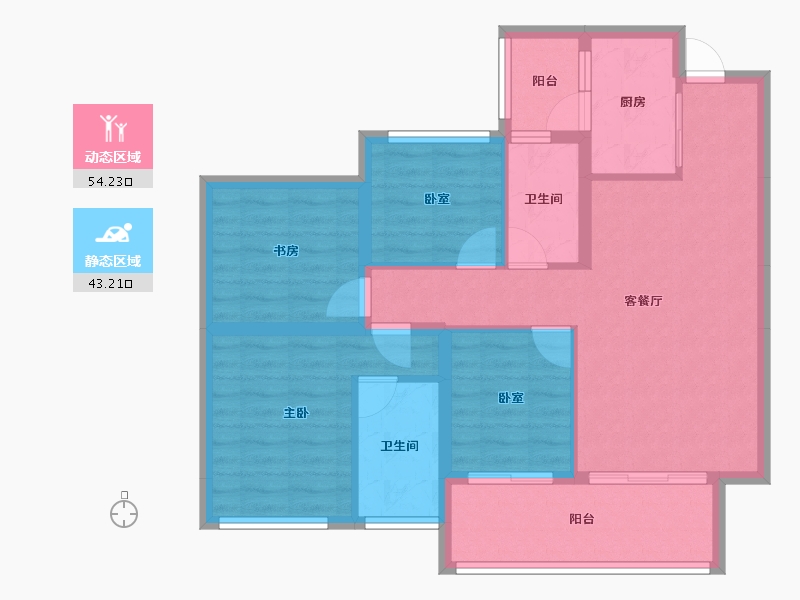 广西壮族自治区-南宁市-保利锦上-86.77-户型库-动静分区