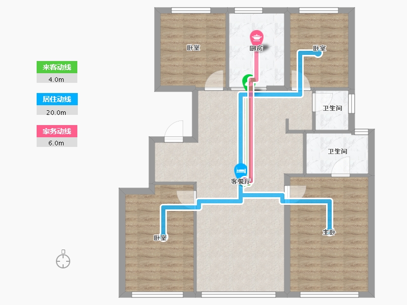 北京-北京市-招商璀璨公元-97.04-户型库-动静线