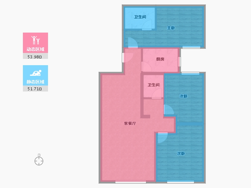 山西省-晋中市-福瑞新城-94.40-户型库-动静分区