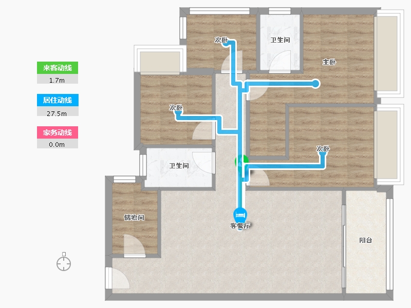 广东省-中山市-合景招商映月台-78.40-户型库-动静线