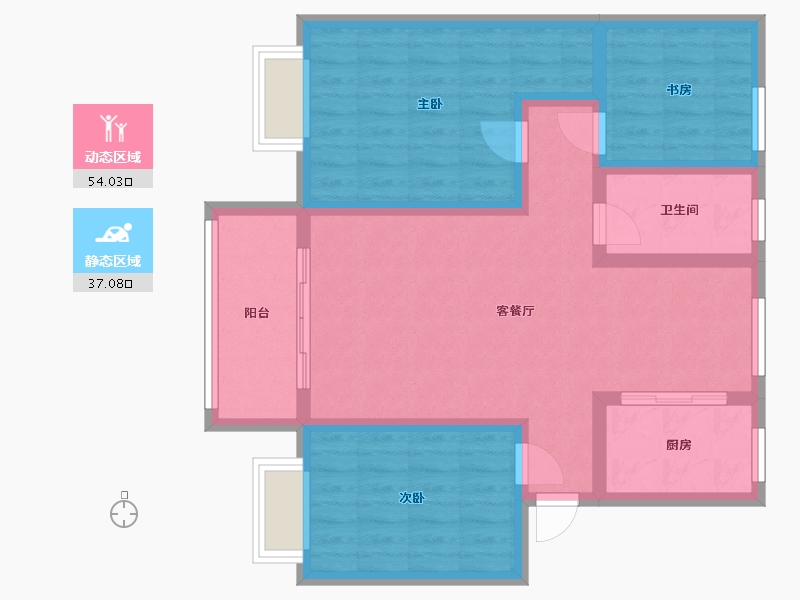 山东省-济宁市-立国大顺花园-91.20-户型库-动静分区