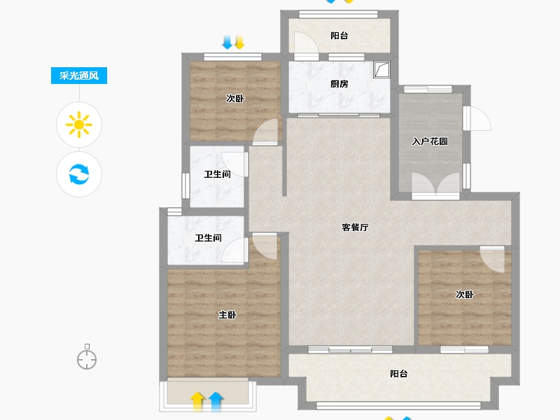 山东省-临沂市-樾府-99.00-户型库-采光通风