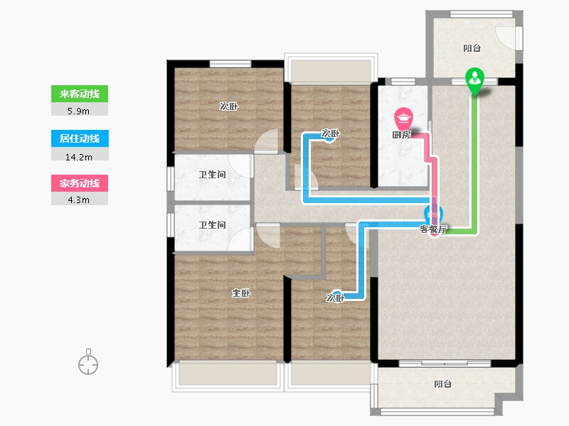 江苏省-镇江市-碧桂园·云顶-116.00-户型库-动静线