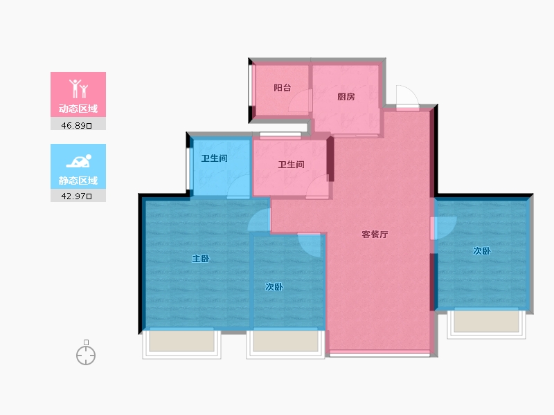 四川省-成都市-领峰-81.04-户型库-动静分区