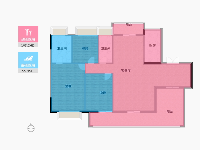 湖北省-武汉市-能建·长江华府-145.72-户型库-动静分区