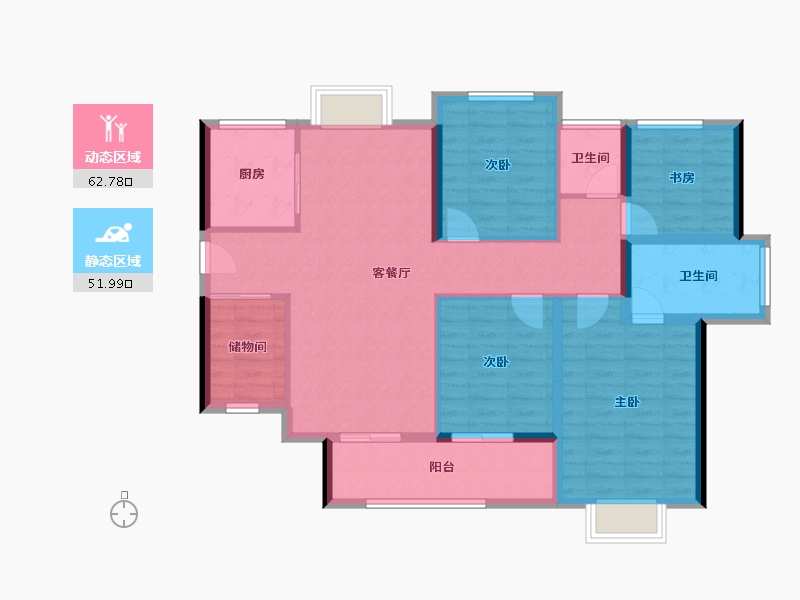 广东省-中山市-越秀建发·玺樾-103.04-户型库-动静分区