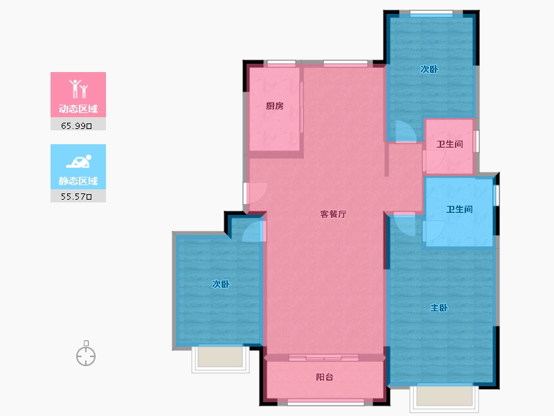 山东省-烟台市-大都珑悦-110.40-户型库-动静分区