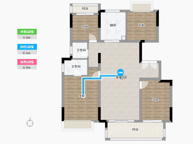 安徽省-宿州市-宿州天元府-105.60-户型库-动静线