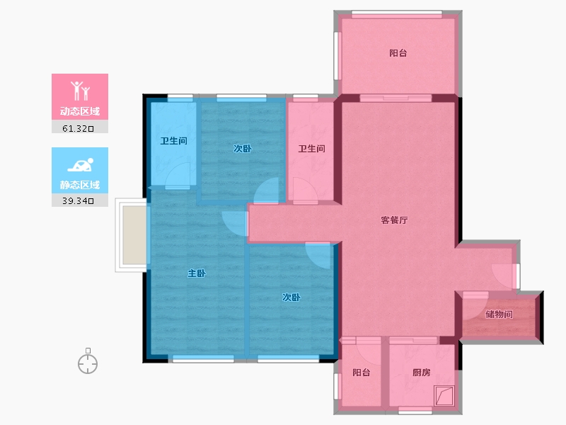 广东省-湛江市-银地上悦城-89.89-户型库-动静分区