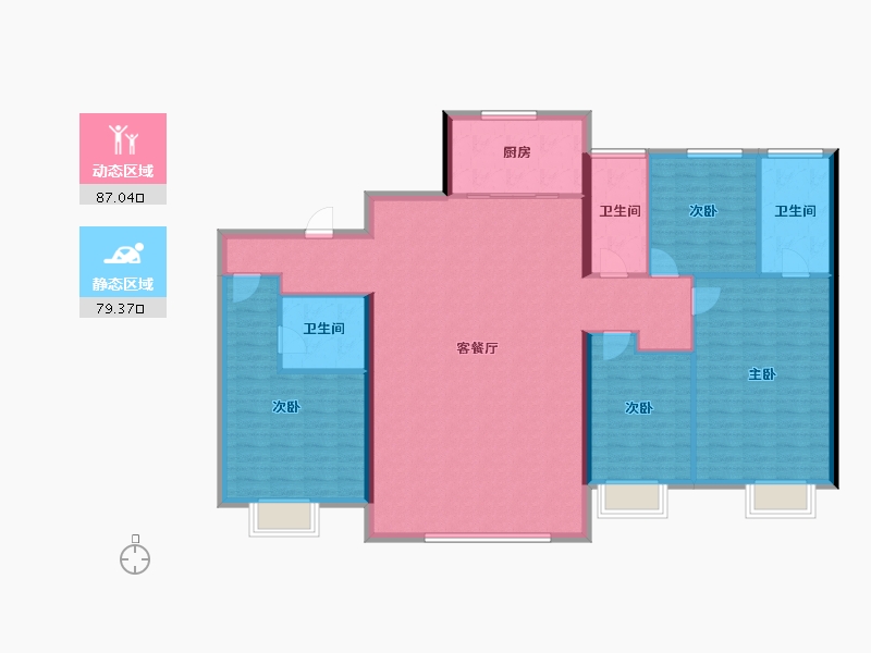 湖南省-长沙市-龙湖·青云阙-153.17-户型库-动静分区